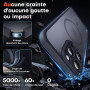 TOCOL Coque pour iPhone 16 Pro, Compatible avec MagSafe, Noir | Anneau Magnétique Intégré, Protection de l'objectif Améliorée, R
