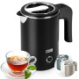 LEBENLANG Bouilloire Électrique en Acier Inoxydable - 0,5L & 600W & Sans BPA I Petit I Mini Bouilloire Electrique Inox Bouilloir