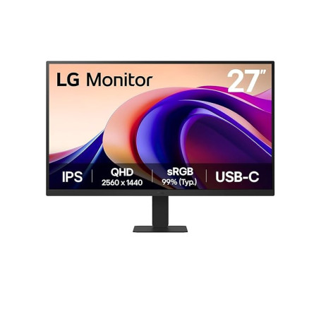 LG 27U631A-B Ecran PC bureautique 27" - Dalle IPS résolution QHD (2560x1440), 5ms 100Hz, HDR 10, sRGB 99% (CIE1931), inclinable,