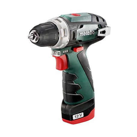 metabo PowerMaxx BS Basic, Perceuse-Visseuse 12 V Sans Fil Compacte | Avec indicateur de charge, broche à six pans creux, lampe
