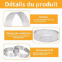 GANILITY Cercle à Tartelette, 12 Pièces 8 cm Cercle a Tarte Perforé en Acier Inoxydable, DIY Moule à Gâteau de Cuisson, pour Qui