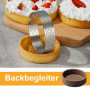 GANILITY Cercle à Tartelette, 12 Pièces 8 cm Cercle a Tarte Perforé en Acier Inoxydable, DIY Moule à Gâteau de Cuisson, pour Qui