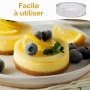 GANILITY Cercle à Tartelette, 12 Pièces 8 cm Cercle a Tarte Perforé en Acier Inoxydable, DIY Moule à Gâteau de Cuisson, pour Qui