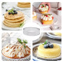 GANILITY Cercle à Tartelette, 12 Pièces 8 cm Cercle a Tarte Perforé en Acier Inoxydable, DIY Moule à Gâteau de Cuisson, pour Qui