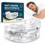 Gouttière Anti Ronflement Réglable, 2 Pièces Embout Buccal Anti Bruit de Nuit, Appareil Réutilisable pour Améliorer la Respirati