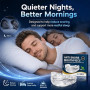 Gouttière Anti Ronflement Réglable, 2 Pièces Embout Buccal Anti Bruit de Nuit, Appareil Réutilisable pour Améliorer la Respirati