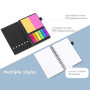 AGPTEK Carnet à Spirale avec Notes Colorées, Bloc Note Carnet de Poche avec Couverture Kraft, Cahier Spirale avec Porte-Stylo (S