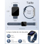 RUIMEN Montre Connectée Homme Femme avec Appel Bluetooth Rappel Intelligent Podometre Moniteur Sommeil Cardiofrequencemetre Oxym