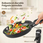 Fadware Lot de 3 Poêles Antiadhésives à Poignée Amovible (20/24/28 cm) | 75% Gain de Place, Poêles Induction et Tous Feux, Empil