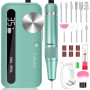 CyleeJoy Ponceuse pour Ongles Professionnel 35000 RPM, 12 en 1 Lime a Ongle Electrique Portable, Ponceuse Ongle Sans Fil Recharg