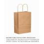 Gcardist Lot de 100 sacs en papier brun avec poignées, différentes tailles (grandes, 33 unités, moyennes, 33 unités, petites, 34