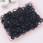 1000 Pièces Mini Bandes de Caoutchouc Élastique Soft Elastic Bands Noir, pour les cheveux des enfants,coiffure de mariage et Plu