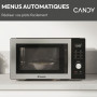 Candy Essenza CMWA32EDLB Four Micro-ondes 1000W 32L Digital, Fonction Décongélation et Nettoyage Auto, Cavité Inox, Plateau Tour