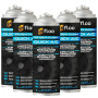 INfloo Quick A/C – 5x Gaz Réfrigérant R134a (5x185g – 1,73L) avec Valve Anti-retour + Gants | Pour véhicules jusqu’à 2016 | Remp