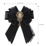 TINAYAUE Nœud Papillon Vintage à Dentelle pour Femme, Nœud de Col Style Victorien, Accessoire Élégant pour Chemise, Robe Lolita