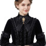 TINAYAUE Nœud Papillon Vintage à Dentelle pour Femme, Nœud de Col Style Victorien, Accessoire Élégant pour Chemise, Robe Lolita