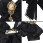 TINAYAUE Nœud Papillon Vintage à Dentelle pour Femme, Nœud de Col Style Victorien, Accessoire Élégant pour Chemise, Robe Lolita