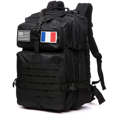 GUJOIN Sac À Dos Tactique 50 Litres - Grande Capacité Système MOLLE Militaire Imperméable Idéal Pour Urgences De 3 Jours Chasse