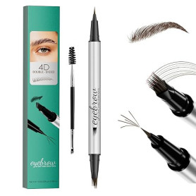 STNFAREBI Crayon à Sourcils Microblading 2 en 1, Stylo Feutre Sourcils Waterproof, Anti-bavures, Pointe Fourchue et Pointe Préci