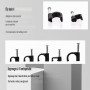 KOXXIAMOQ 700 Pcs Clips de Câbles Ronds/Carrés, Attaches Câbles Avec Clous, Agrafes de Câbles Noires avec Clou, Support de Fil O