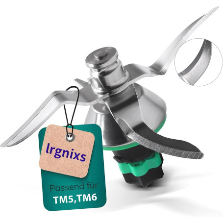 Lame De Rechange Pour Thermomix Tm6/Tm7, Couteau MéLangeur En Acier Inoxydable Avec Bague D'éTanchéIté, Compatible Avec Robot Cu