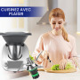 Lame De Rechange Pour Thermomix Tm6/Tm7, Couteau MéLangeur En Acier Inoxydable Avec Bague D'éTanchéIté, Compatible Avec Robot Cu