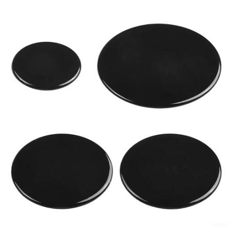 Hoite Ensemble de 4 couvercles de brûleur universels pour cuisinière à gaz (55 mm, 75 mm, 100 mm) pour brûleurs plats à surface