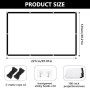 Écran de Projection Portable 100 Pouces 16:9 4K Full HD Ecran de Videoprojecteurs Double Face Anti-Plis Projection pour Vidéopro
