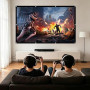 Écran de Projection Portable 100 Pouces 16:9 4K Full HD Ecran de Videoprojecteurs Double Face Anti-Plis Projection pour Vidéopro