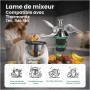 Lame de Mixage pour Thermomix TM7, TM6 & TM5 en Acier Inoxydable par MMOBIEL – Couteau de Remplacement pour Soupes, Smoothies, P