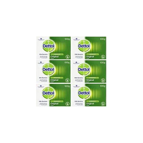 6 x Dettol Original Savon Paquet Double 2 x 100gr