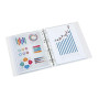 Viquel - Classeur souple en plastique 4 anneaux - Classeur personnalisable dos 3,5 cm - Etiquette d'identification - Format A4 -