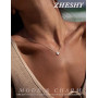 ZHESHY Collier Femme Or Pierre de naissance Trefle A 4 Feuilles Chaine | Zircone Cubique,Plaqué Or 14k,Imperméable,Réglable,Pers