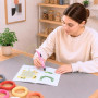 SKTCH3D Stylo 3D Pen Professionnel, PLA, Écran LCD, Loisirs Créatifs – Rose | 50m de filament (10 couleurs, 5m chacune), livret