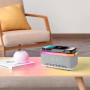 Lampe chargeur sans fil, Réveil numérique avec éclairage RGB et veilleuse | Lampe Multifonctionnelle,Support de Charge pour Télé