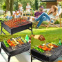 Auauraintt Barbecue Mini Pliable - Barbecue de Table et de Camping | pour Pique-Nique, Jardin, Terrasse et Voyage