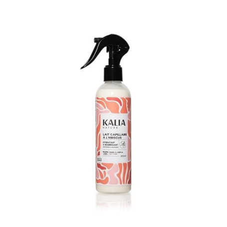 Kalia Nature - Lait Capillaire à l’Hibiscus 250 ml - Lait cheveux frisés - Hydrate, revitalise et fait briller - Soin quotidien