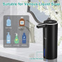 PUGTOW Distributeur de Savon Automatique Liquide, Mural 400ML (Noir) | Étanche IPX5, 4 Vitesses, 1800mAh Rechargeable par USB, C