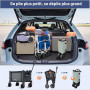 COMLAX FIELD Chariot à main pliable avec grandes roues tout-terrain, 120 L, 100 kg, chariot pliable avec freins, chariot de plag