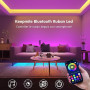 Keepsmile Ruban Led 30m (15mx2), Led Chambre Bluetooth, Bande Led Contrôlé par Télécommande APP, Guirlande Lumineuse Décoration