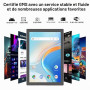IWEGGO Tablette Android 15 10" 18 Go de RAM + 128 Go de ROM/ 2 To extensible, processeur quadricœur 2,0 GHz, écran tactile HD 12