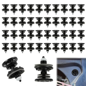 40 PCS Clips De Garniture De Porte Pour VW T5/T6 – Set De Clips De Fixation, Clips De Fixation En Plastique Avec Joint En Caoutc