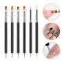 YPYMOD 6 Pcs Pinceau Nail Art Ongles, 6 Pcs Double Extrémité Nail Art Dotting Pen, Outils de Manucure pour Salon DIY à la Maison