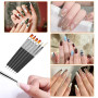 YPYMOD 6 Pcs Pinceau Nail Art Ongles, 6 Pcs Double Extrémité Nail Art Dotting Pen, Outils de Manucure pour Salon DIY à la Maison