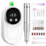 Urbuti Ponceuse pour Ongles Professionnelle 50000 RPM,Lime à Ongles Electrique Rechargeable,12 en 1 Lime a Ongle Electrique Port