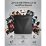 Suoxiom Lecteur CD/DVD externe, USB 3.0 et Type-C Graveur CD DVD externe, ROM +/- RW Unités portables ultra-fines de 1,27 cm DVD