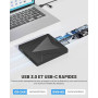 Suoxiom Lecteur CD/DVD externe, USB 3.0 et Type-C Graveur CD DVD externe, ROM +/- RW Unités portables ultra-fines de 1,27 cm DVD