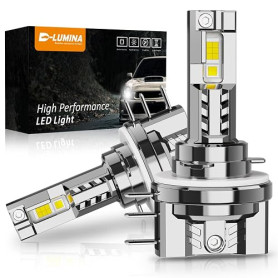 D-Lumina Ampoule LED H15 Canbus, 100W 10000LM 6500K, Puce CSP Super Lumineuse, Ampoules LED de Remplacement Halogènes, Système d