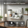 Kit de Combinaison de Panneau Perforé Keepo, Panneaux et Accessoires Modulaires pour Rangement Mural, Organisation d'Artisanat,