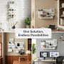 Kit de Combinaison de Panneau Perforé Keepo, Panneaux et Accessoires Modulaires pour Rangement Mural, Organisation d'Artisanat,